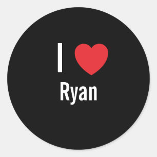 Sticker Rond J'aime Ryan
