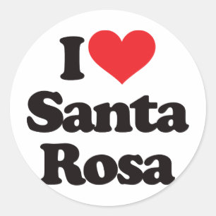 Sticker Rond J'aime Santa Rosa