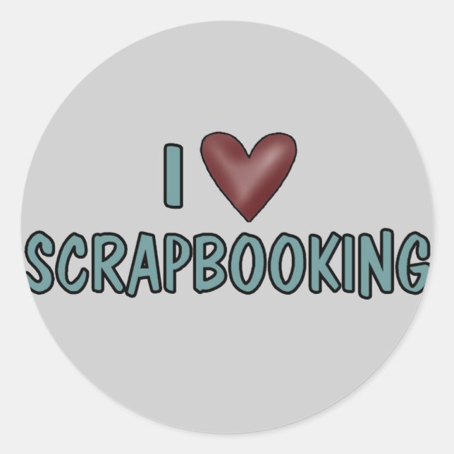 Sticker Rond J'aime Scrapbooking (Devant)