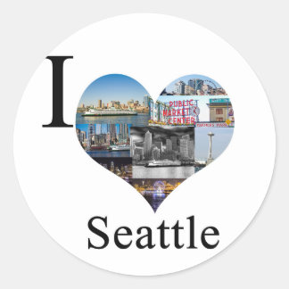 Sticker Rond J'aime Seattle