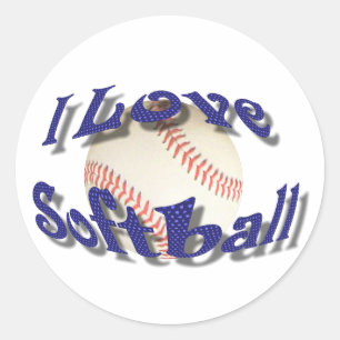 STICKER ROND J'AIME SOFTBALL-STICKER