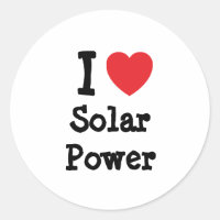 J'aime Solar Power coeur personnalisé