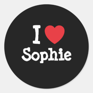 Sticker Rond J'aime Sophie coeur T-shirt