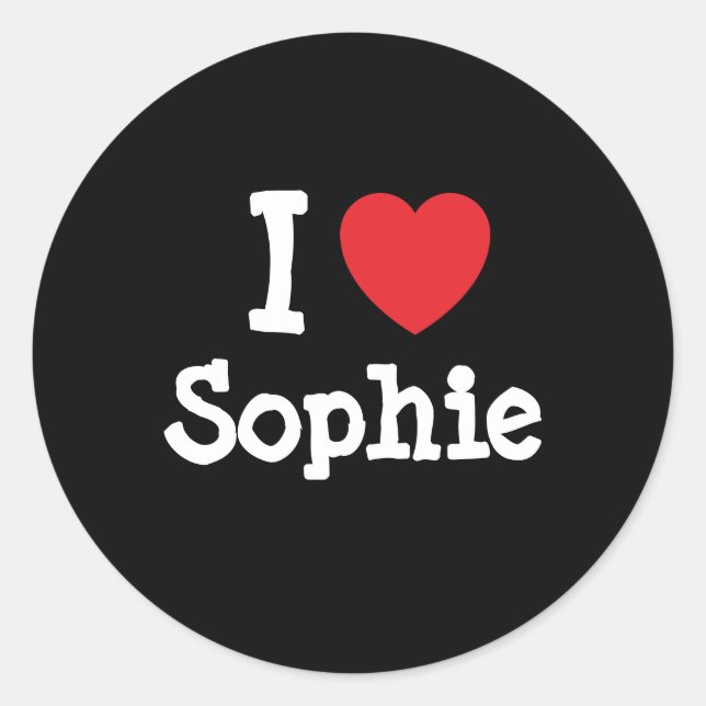 Sticker Rond J'aime Sophie coeur T-shirt (Devant)
