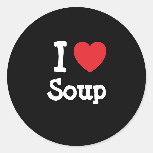 Sticker Rond J'aime Soupe coeur T-shirt (Devant)