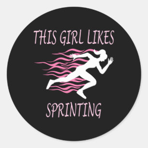 Sticker Rond J'Aime Sprint Hobby Sports Running Athletics