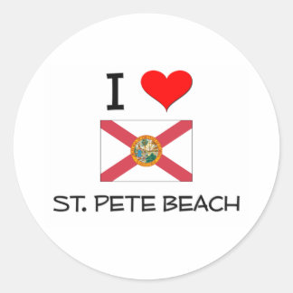 Sticker Rond J'Aime ST. PETE BEACH Floride