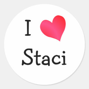 Sticker Rond J'aime Staci
