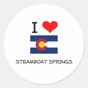 Sticker Rond J'aime STEAMBOAT SPRINGS le Colorado