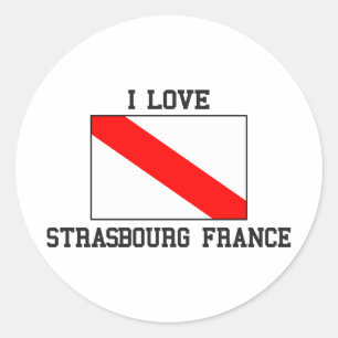 Sticker Rond J'aime Strasbourg