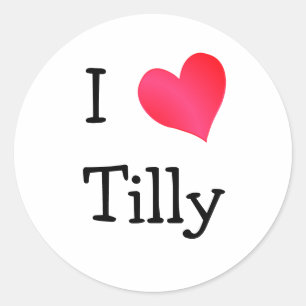 Sticker Rond J'aime Tilly