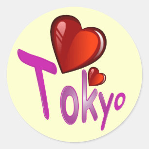 Sticker Rond J'Aime Tokyo !