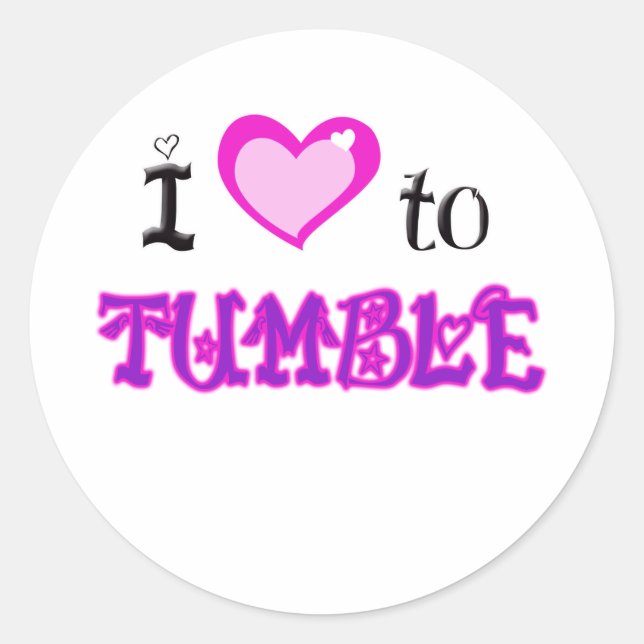 Sticker Rond J'aime tomber (Devant)