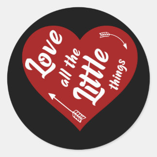 Sticker Rond J'aime toutes les petites choses design