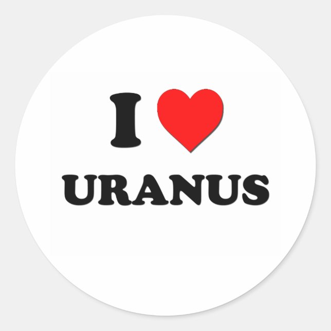 Sticker Rond J'aime Uranus (Devant)