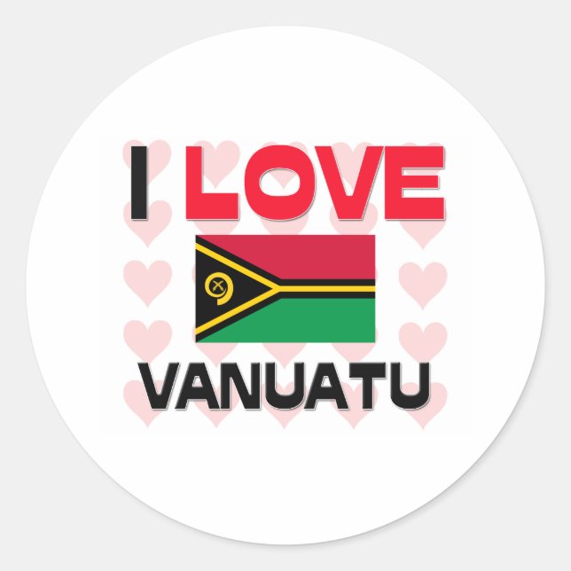 Sticker Rond J'aime Vanuatu (Devant)