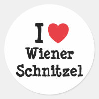 J'aime Wiener Schnitzel coeur T-shirt