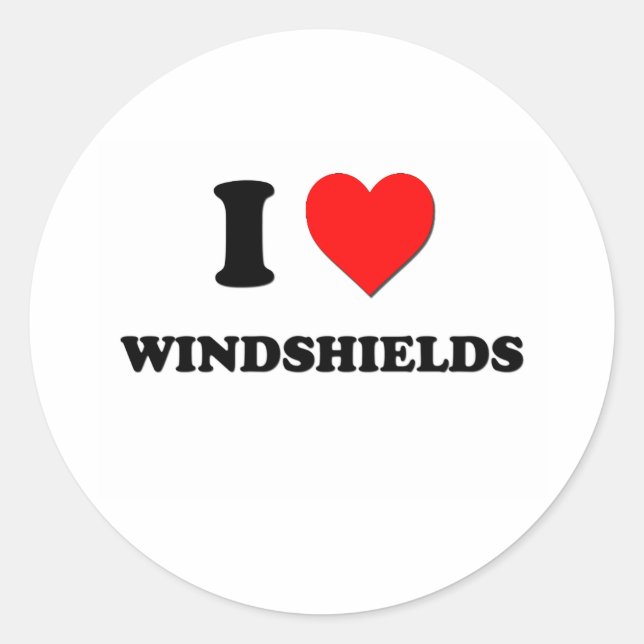 Sticker Rond J'aime Windshields (Devant)