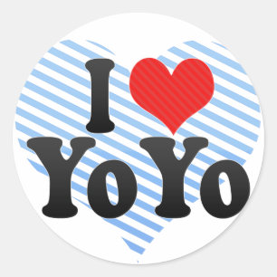 Sticker Rond J'aime YoYo