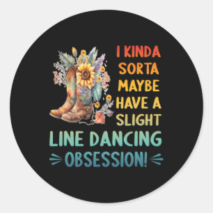 Sticker Rond J'Aimerais Que Sorta Ait Peut-Être Des Obs De Dans