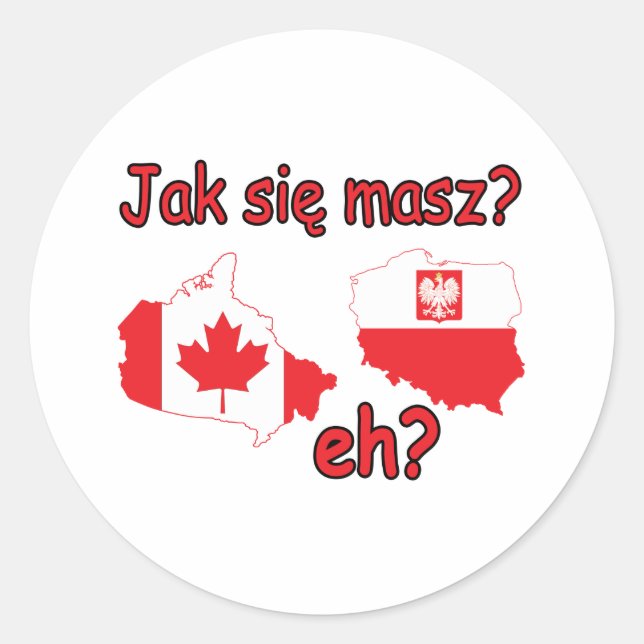 Sticker Rond Jak Sie Masz ? (Devant)