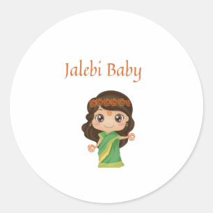 Sticker Rond Jalebi carte de remerciements de costume bébé pour