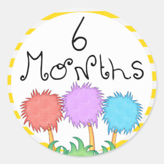 Sticker Rond Jalon inspiré de 6 mois