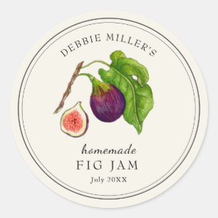 Sticker Rond Jam Fig vintage sur Off White