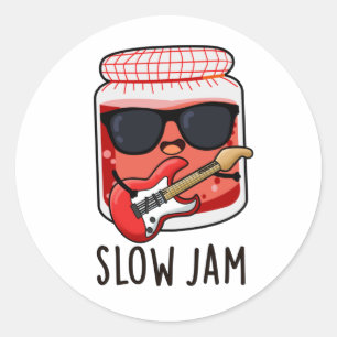 Sticker Rond Jam lent amusant jeu de nourriture