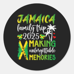 Sticker Rond Jamaica Family Trip 2025 Making Memories Jamaïque 