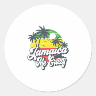 Sticker Rond Jamaica Me Crazy Groupe de Voyage Croisière Jamaïc