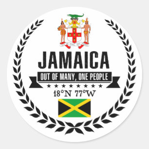 Sticker Rond Jamaïque