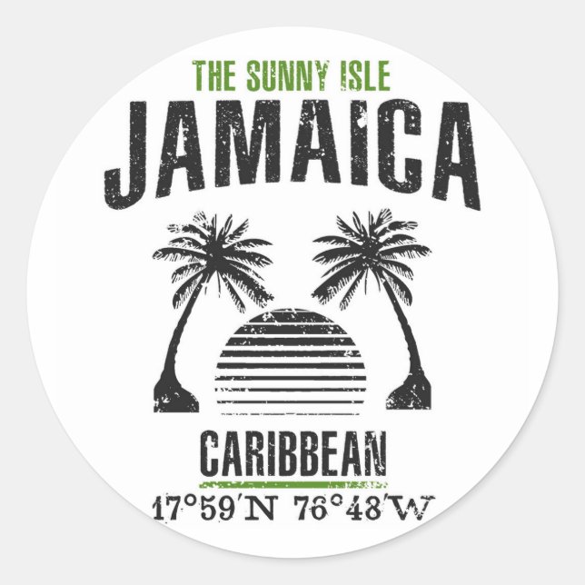 Sticker Rond Jamaïque (Devant)