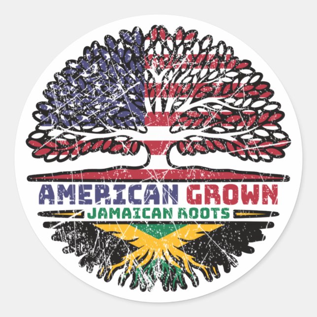 Sticker Rond Jamaïque Jamaïque États-Unis États-Unis États-Unis (Devant)