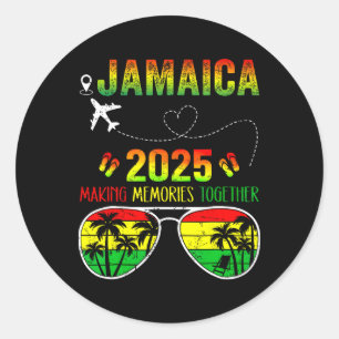 Sticker Rond Jamaïque Réunion familiale 2025 Faire des souvenir