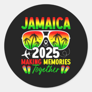 Sticker Rond Jamaïque Réunion familiale 2025 Faire des souvenir