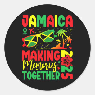 Sticker Rond Jamaïque Réunion familiale 2025 Faire des souvenir