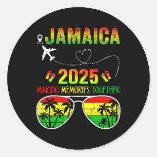 Sticker Rond Jamaïque Réunion familiale 2025 Faire des souvenir