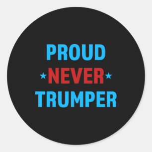 Sticker Rond Jamais Trumper soutien politique Joe Biden Anti Tr