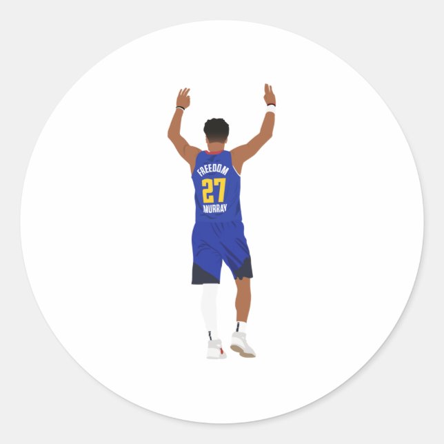 Sticker Rond Jamal Murray 3's (denver Nuggets) (Devant)