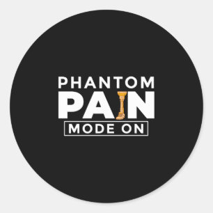 Sticker Rond Jambe prothèse pegleg - prendre genoux amputé