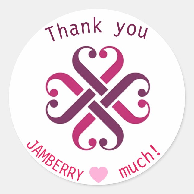 Sticker Rond Jamberry vous remercient les phoques de expédition (Devant)