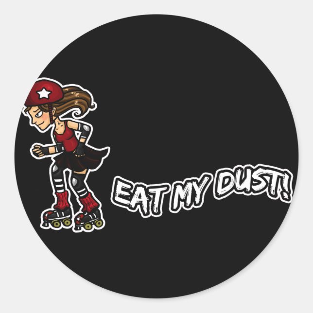 Sticker Rond Jambon Red Rollerderby (Devant)