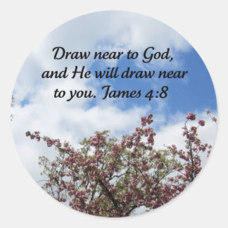 Sticker Rond James 4:8