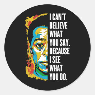 Sticker Rond James Baldwin Graffiti Art JunetDix Historique noi