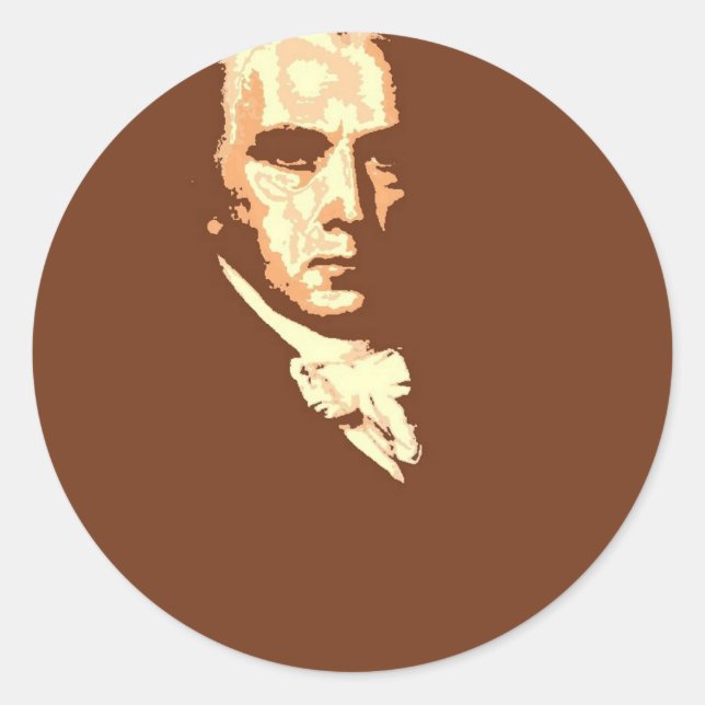 Sticker Rond James Madison 4 (Devant)
