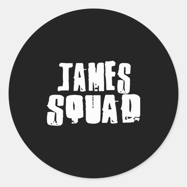 Sticker Rond James Squad Name Funny James  (Devant)