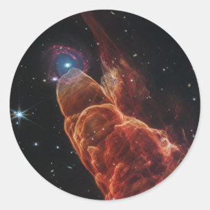 Sticker Rond James Webb Télescope Spatial Tornado cosmique