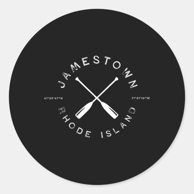 Sticker Rond Jamestown Rhode Island Ri (Devant)