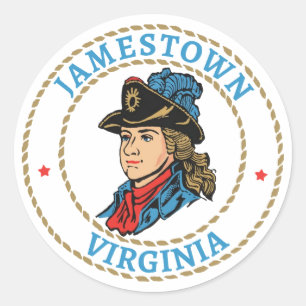 Sticker Rond Jamestown Virginia Colonial